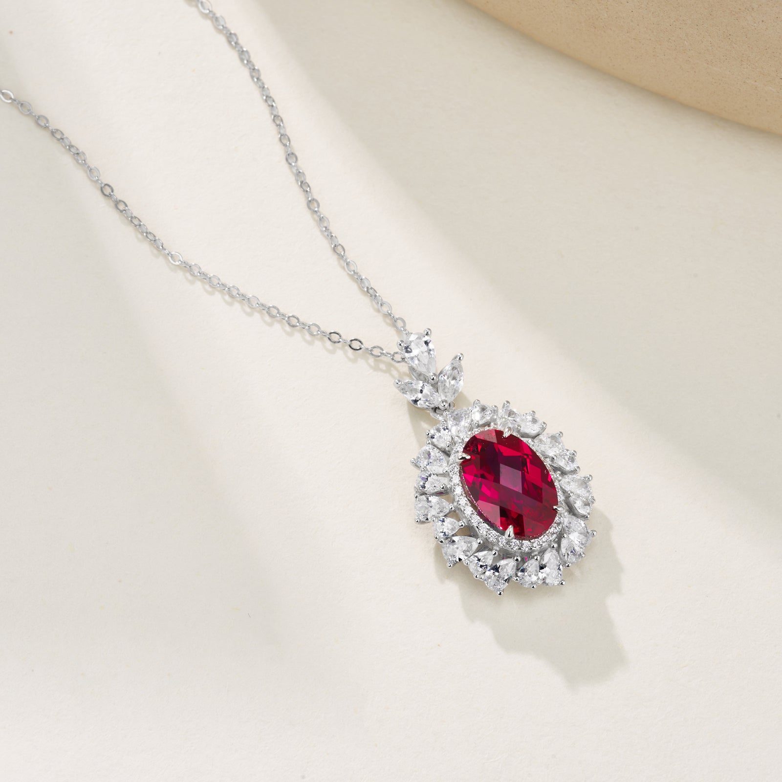 red jewelry ruby necklaces for women,925 sterling silver necklace red pendant necklace,ruby pendant rubies,birthstone ruby stone