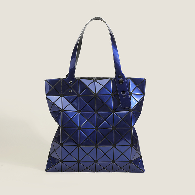 Japanese style New Style Trendy Niche Design Geometric Diamond Sequined Tote Bag All-Match Six-Grid Large-Capacity