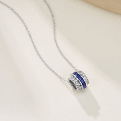 925 silver sapphire necklace roller, round everything good luck sapphire jewelry blue sapphire necklace for women royal blue stone necklace