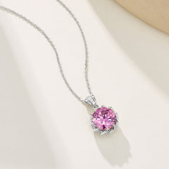 925 silver pink gemstone necklace pink diamond hot pink necklaces for women