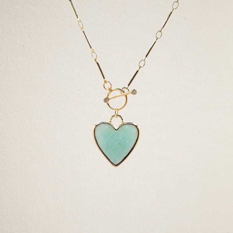 Simple and fashionable crystal heart necklace