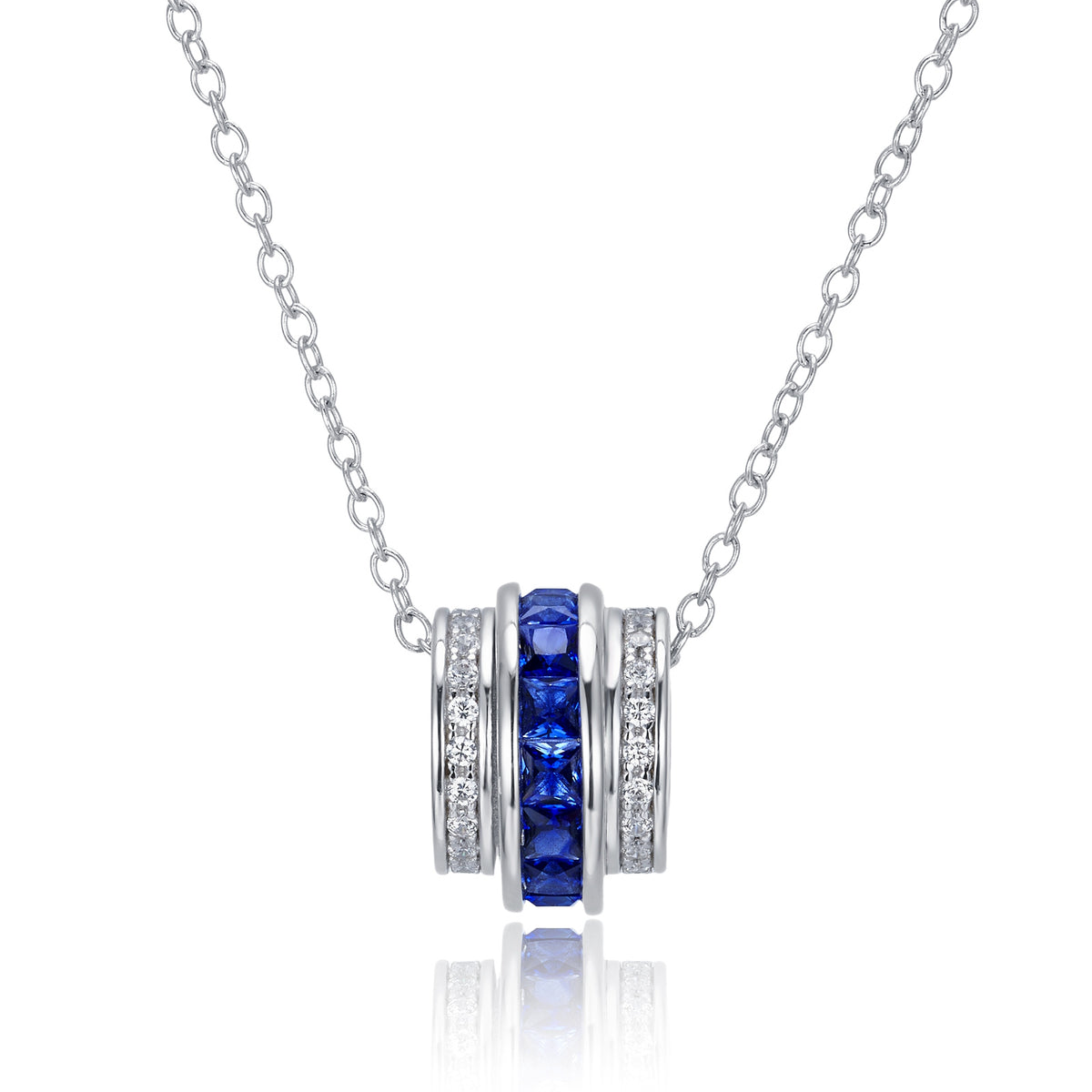 925 silver sapphire necklace roller, round everything good luck sapphire jewelry blue sapphire necklace for women royal blue stone necklace