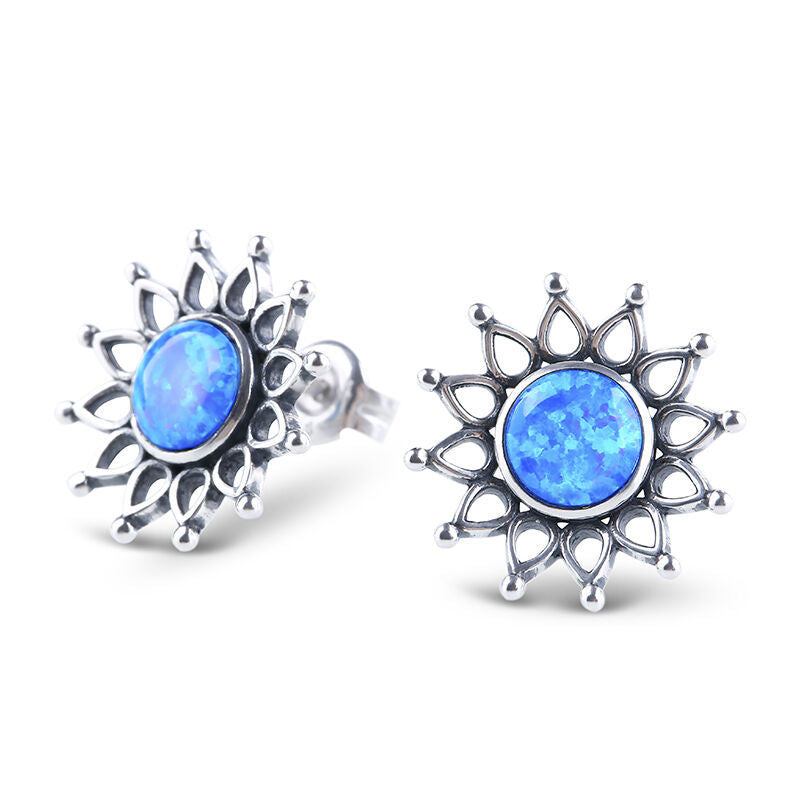 Sunflower Opal Stud Earrings