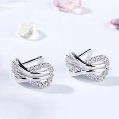 Infinity Love Sterling Silver Earrings