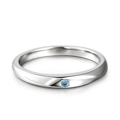 True Love is Forever" Sterling Silver Men's Band