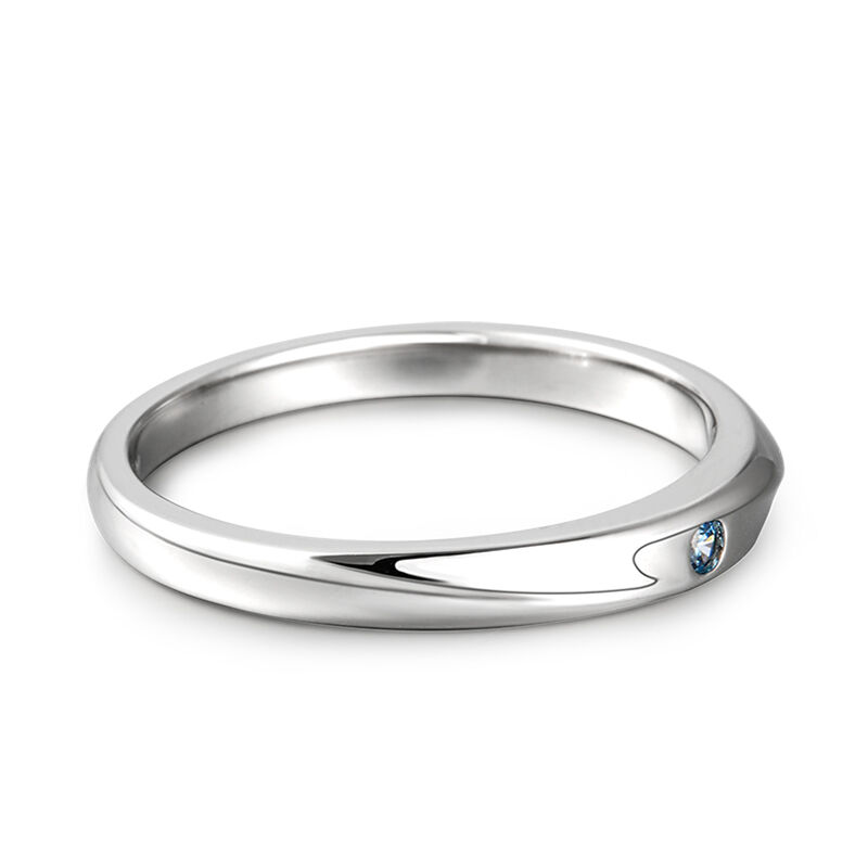 True Love is Forever" Sterling Silver Men's Band