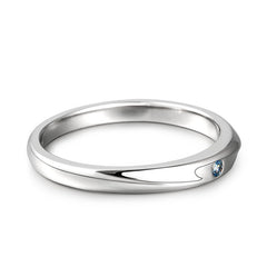 True Love is Forever" Sterling Silver Men's Band