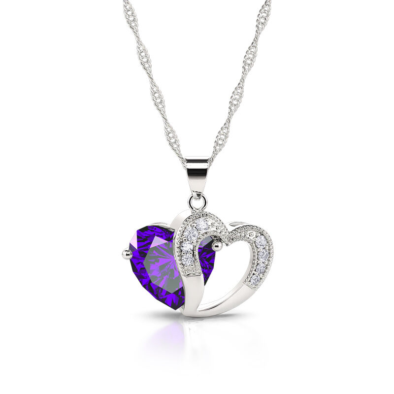 Heart Cut Sterling Silver Pendant Necklace