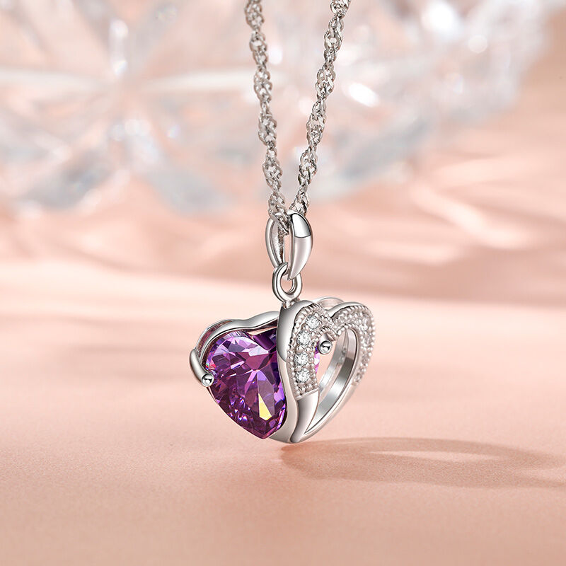 Heart Cut Sterling Silver Pendant Necklace