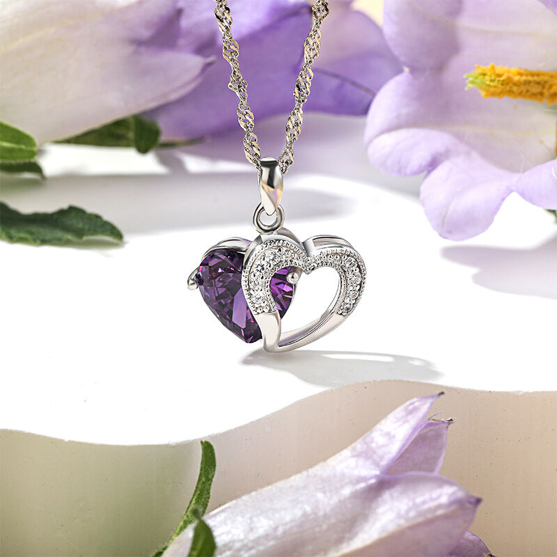 Heart Cut Sterling Silver Pendant Necklace