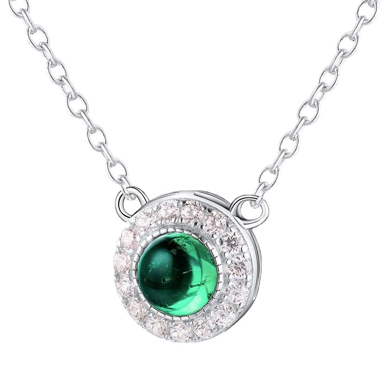 Round Cut 925 Silver Zhichun Pendant Necklace