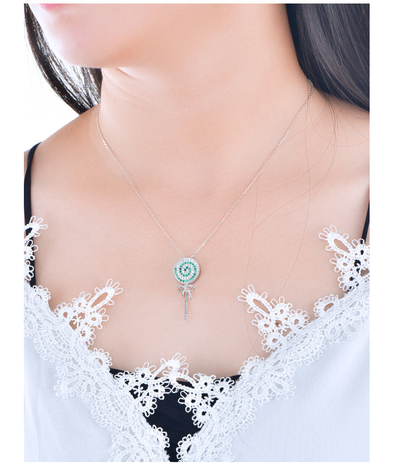 Lollipop necklace for women S925 silver