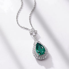 Reverie Full Diamond Gemstone Drop Shape Chain