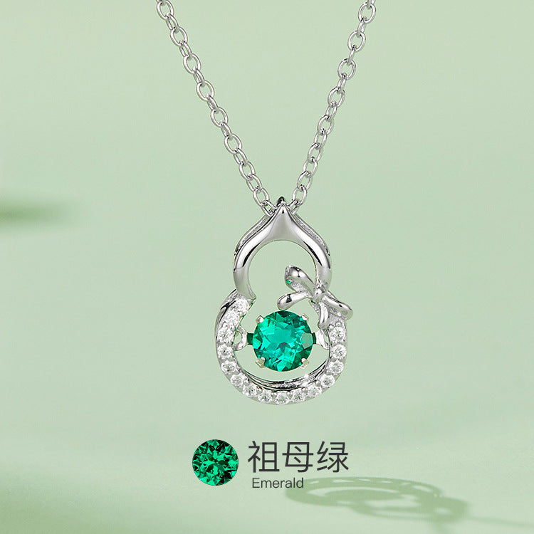 S925 silver gourd pendant clavicle chain