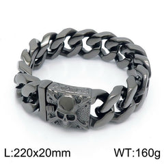 Men's Stainless Steel Skull Bracelet