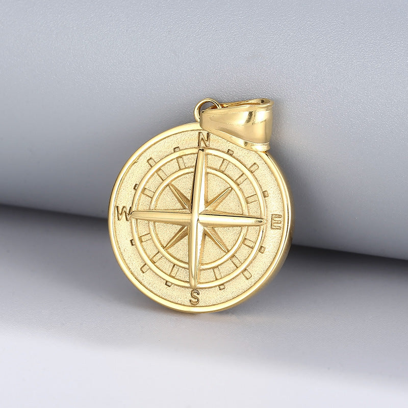 Compass compass hip hop pendant necklace jewelry accessories men and women necklace