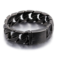 Fashionable, simple and elegant men's titanium steel braceletPersonalized Engraved Stainless Steel Cuff Bracelet Handmade Leather Beaded Bracelet