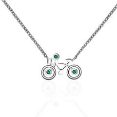 Very cute bicycle necklace pendant