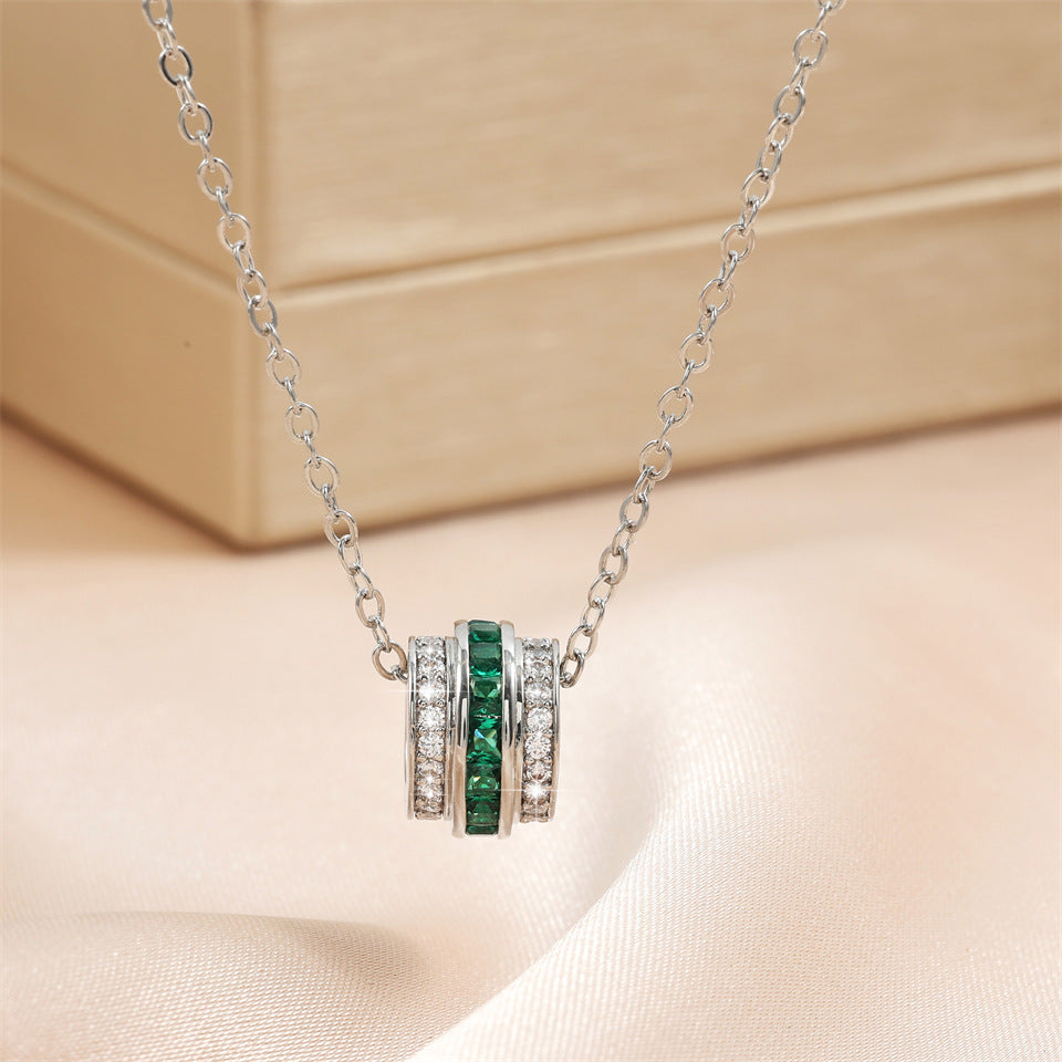 women's ring emerald pendant necklace