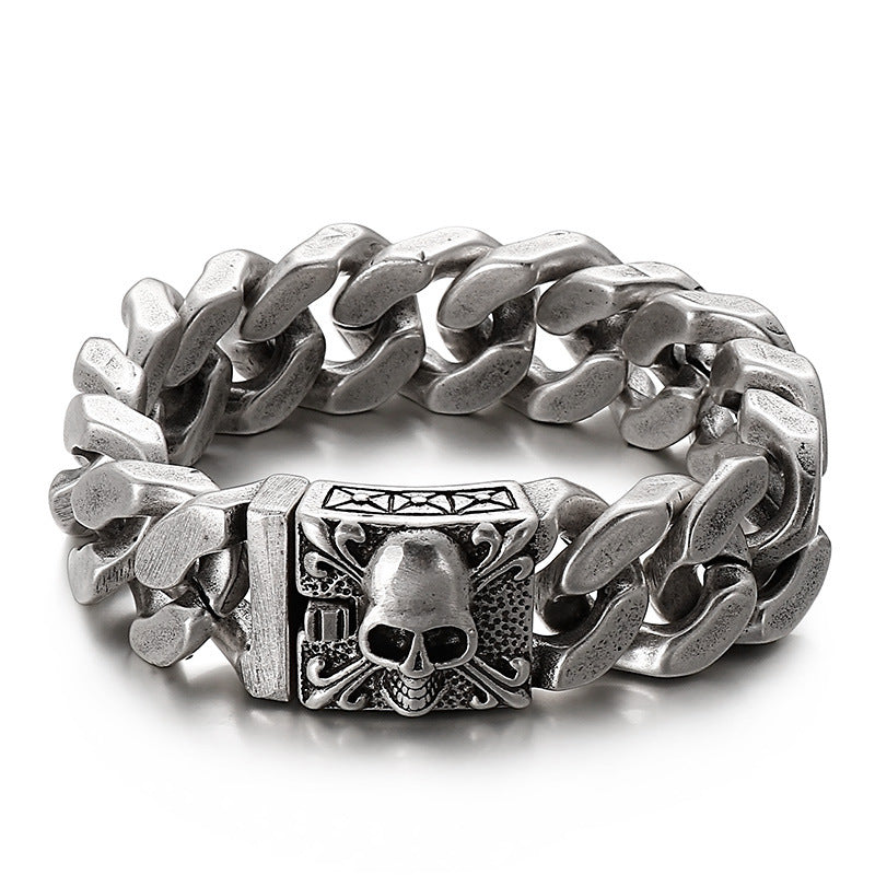 Men's Stainless Steel Skull Bracelet