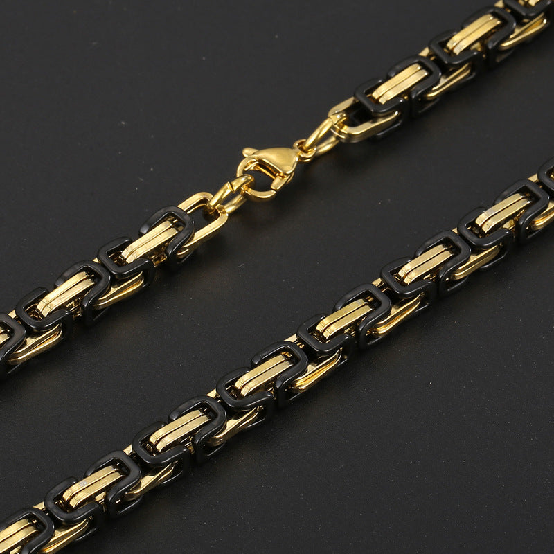 Fashionable and Domineering Imperial Chain Titanium Steel Necklace for Men