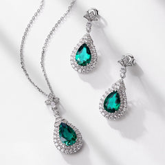 Reverie Full Diamond Gemstone Drop Shape Chain