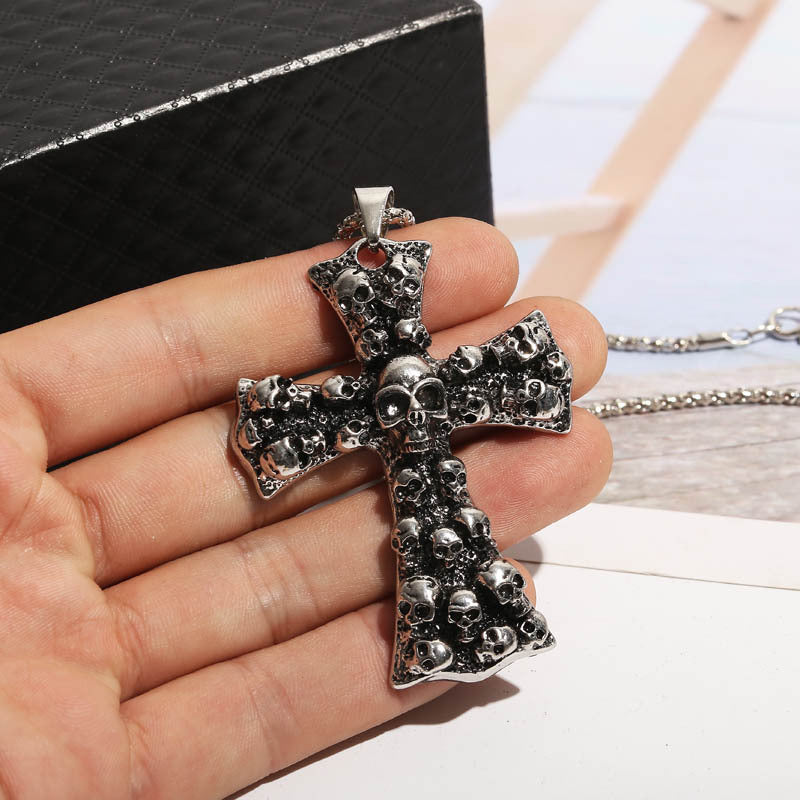 Vintage Stainless Steel Cross Pendant