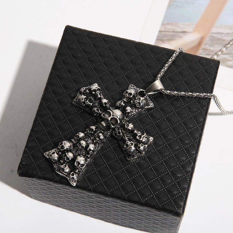 Vintage Stainless Steel Cross Pendant