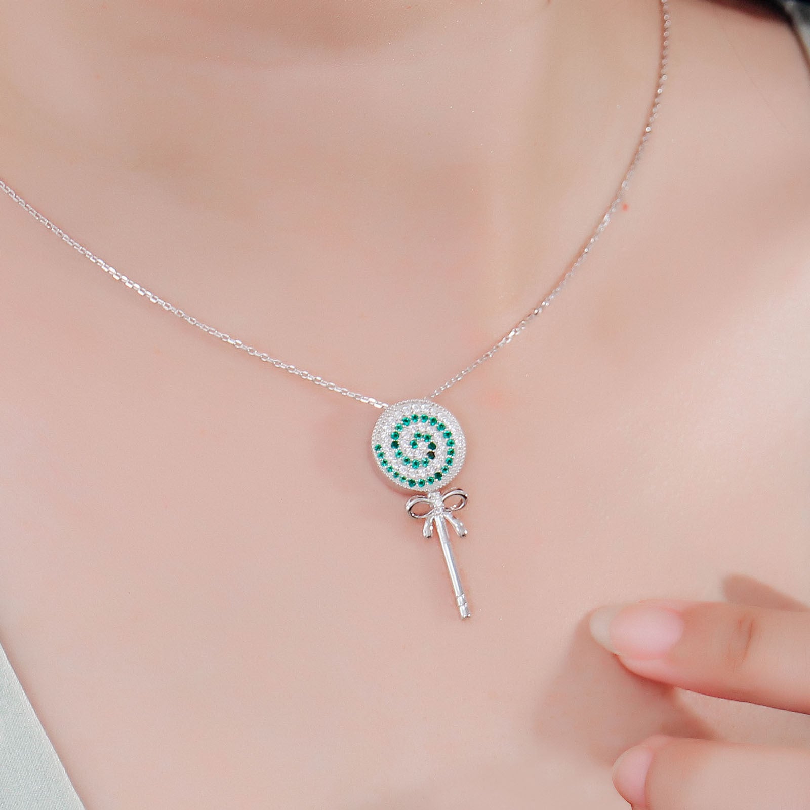 Lollipop necklace for women S925 silver