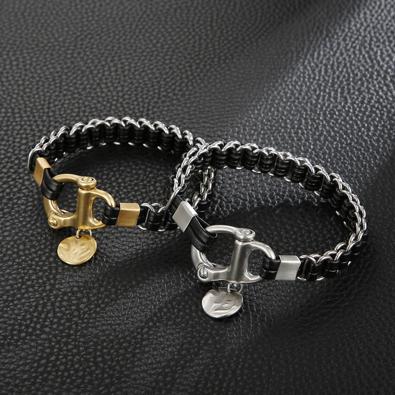 Pig nose pull buckle stainless steel jewelry for men