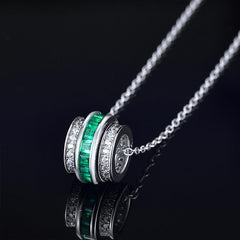 women's ring emerald pendant necklace