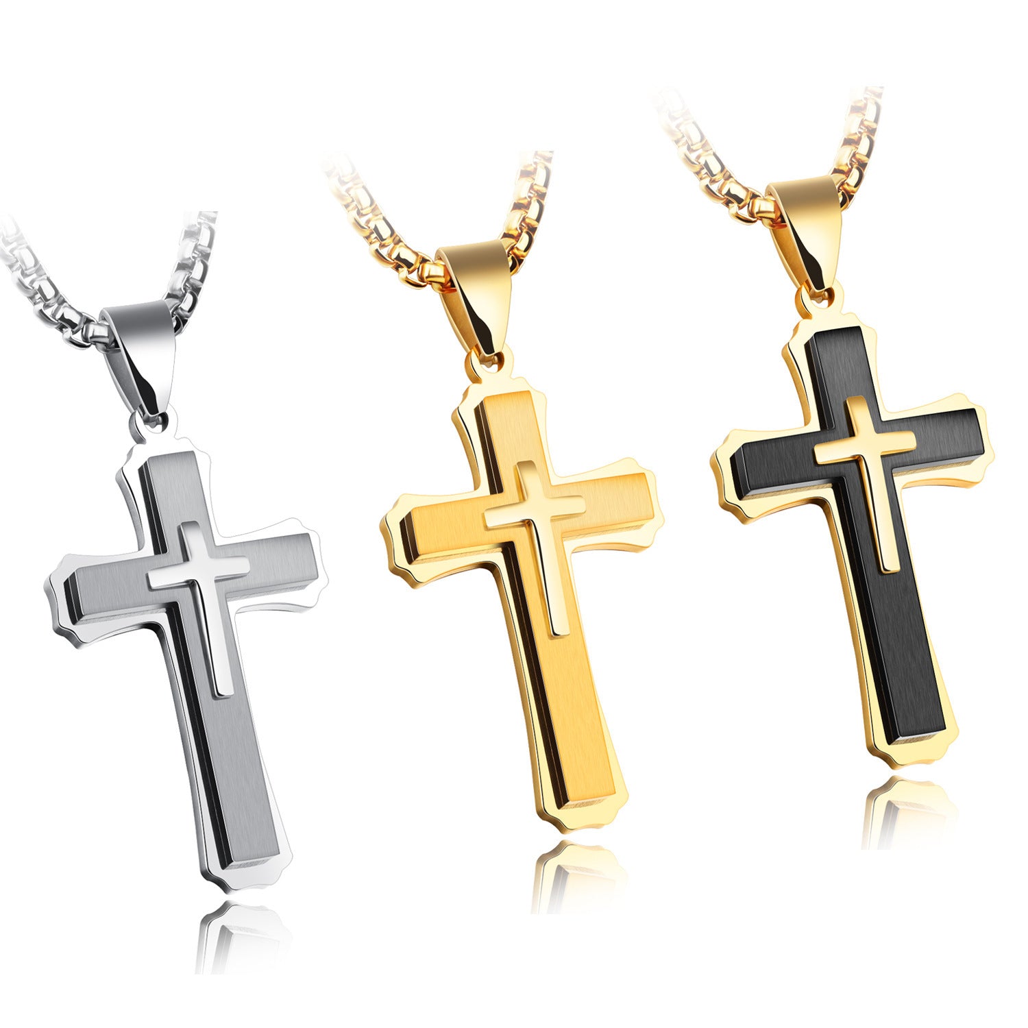 Stainless Steel Cross Necklace Pendant