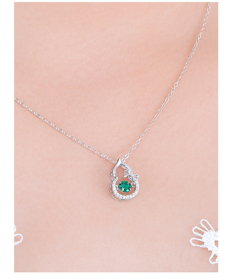 S925 silver gourd pendant clavicle chain