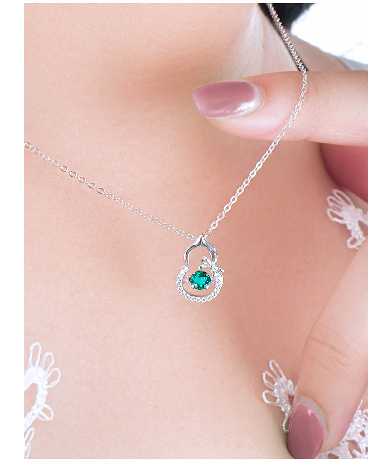 S925 silver gourd pendant clavicle chain