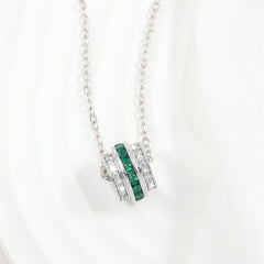 women's ring emerald pendant necklace