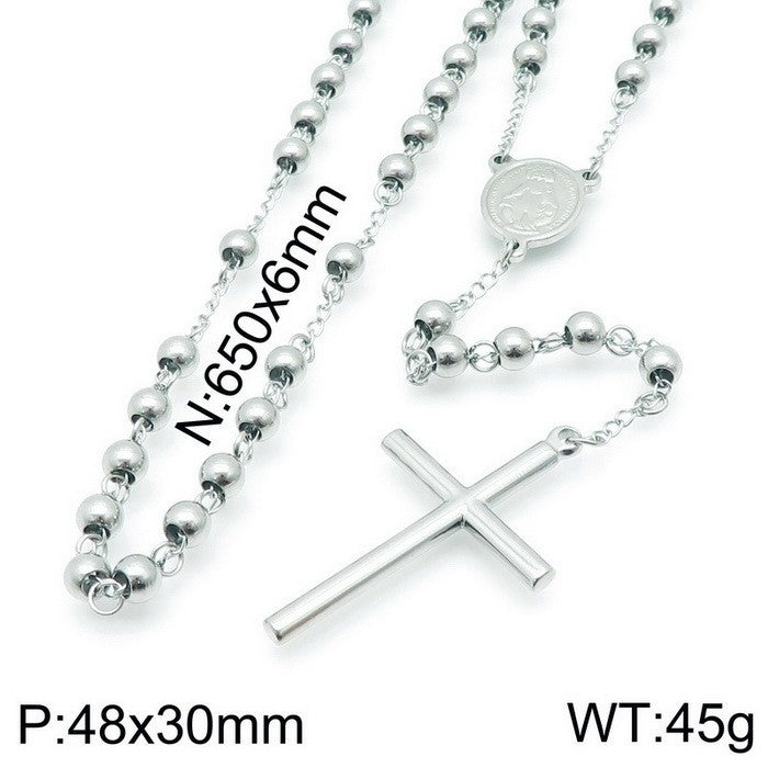 Ins style simple and fashionable variety of crosses with retro titanium steel necklaces women's jewelry