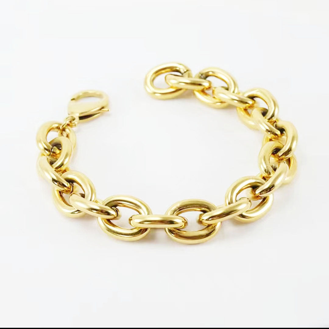 Fashionable Retro Jewelry Light Luxury Women's Hollow Steel Ball Stainless Steel Bracelet