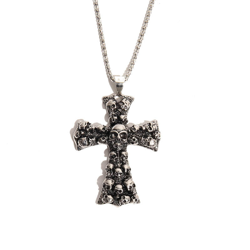 Vintage Stainless Steel Cross Pendant