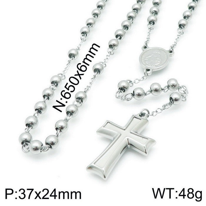 Ins style simple and fashionable variety of crosses with retro titanium steel necklaces women's jewelry