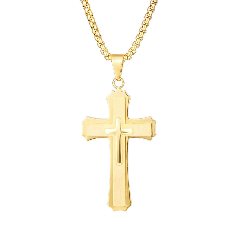 Stainless Steel Cross Necklace Pendant