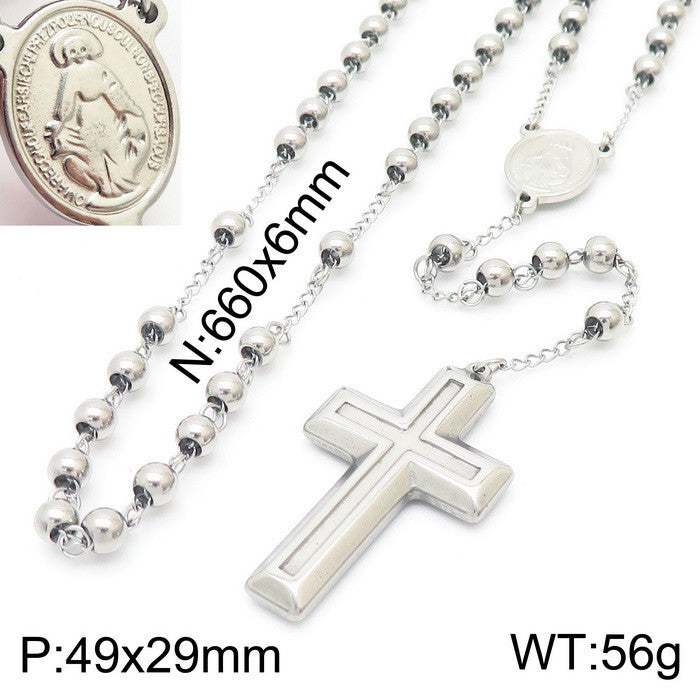 Ins style simple and fashionable variety of crosses with retro titanium steel necklaces women's jewelry