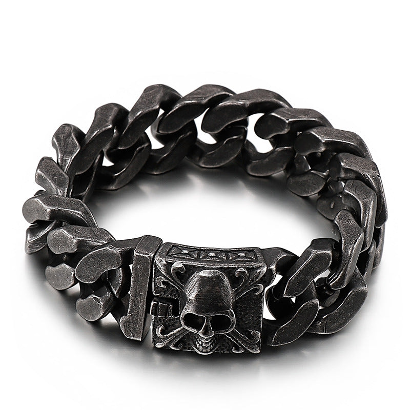 Men's Stainless Steel Skull Bracelet