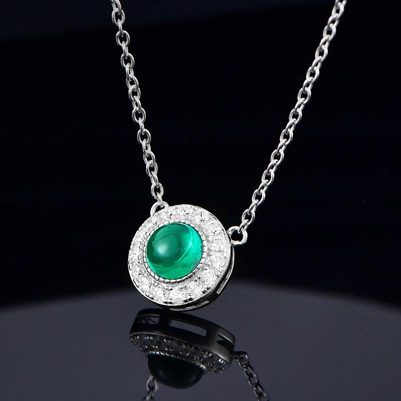 Round Cut 925 Silver Zhichun Pendant Necklace