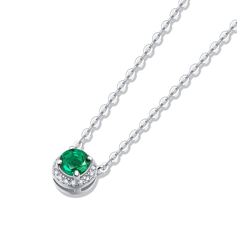 Round Cut 925 Silver Zhichun Pendant Necklace