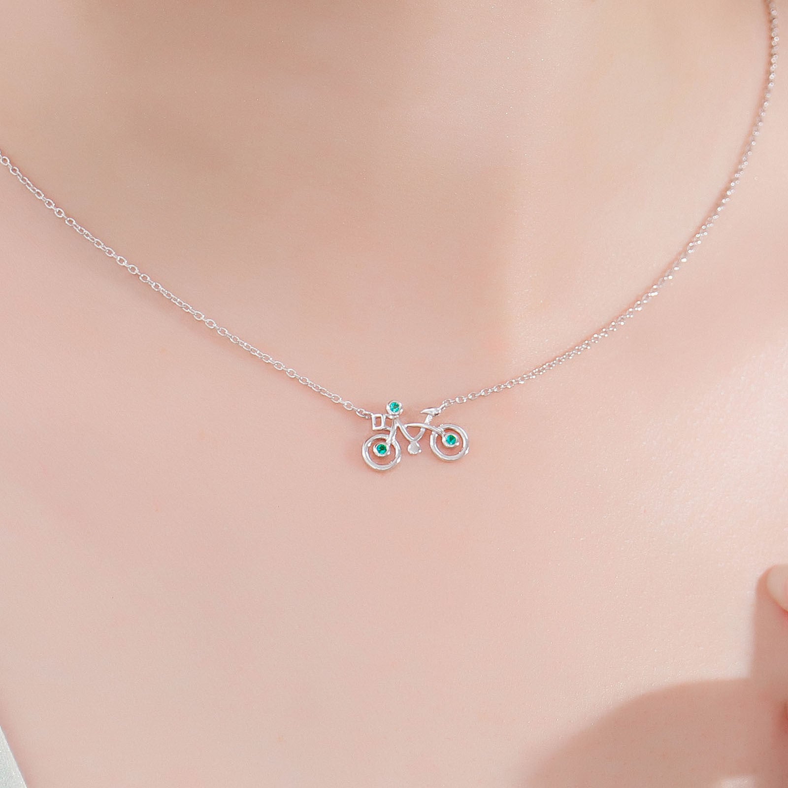 Very cute bicycle necklace pendant