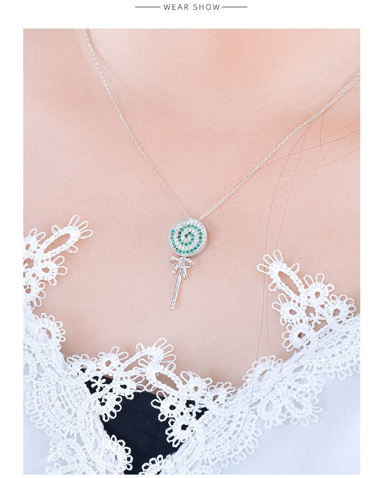 Lollipop necklace for women S925 silver