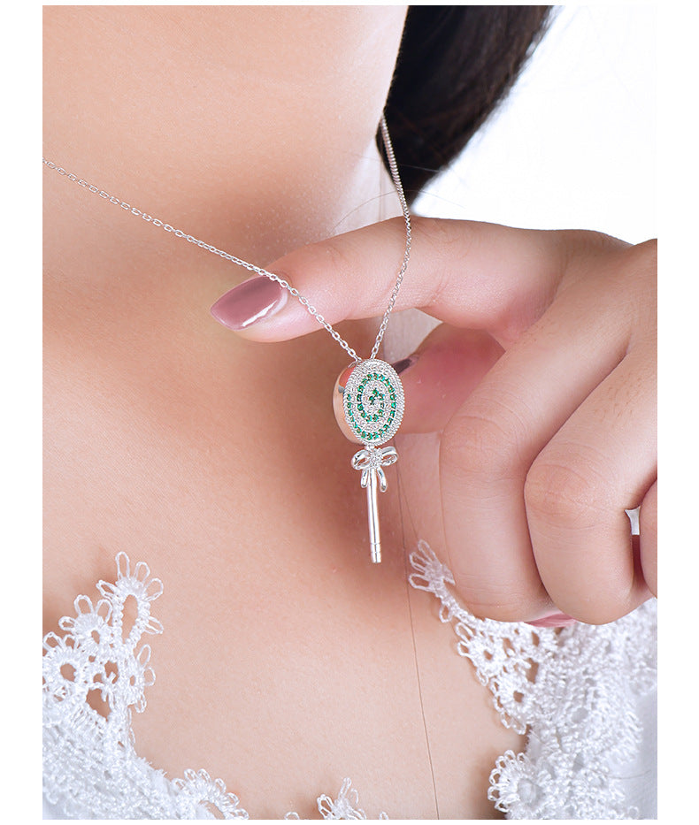 Lollipop necklace for women S925 silver