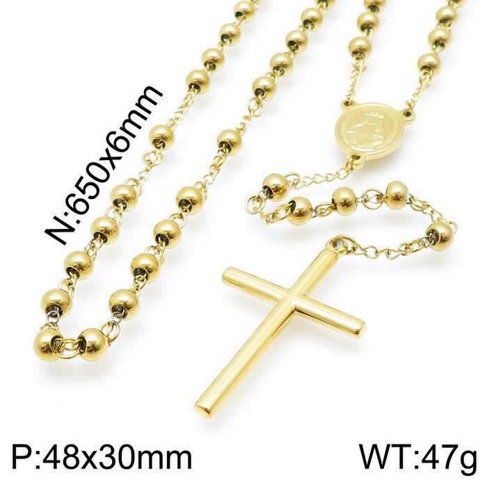 Ins style simple and fashionable variety of crosses with retro titanium steel necklaces women's jewelry